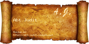 Abt Judit névjegykártya